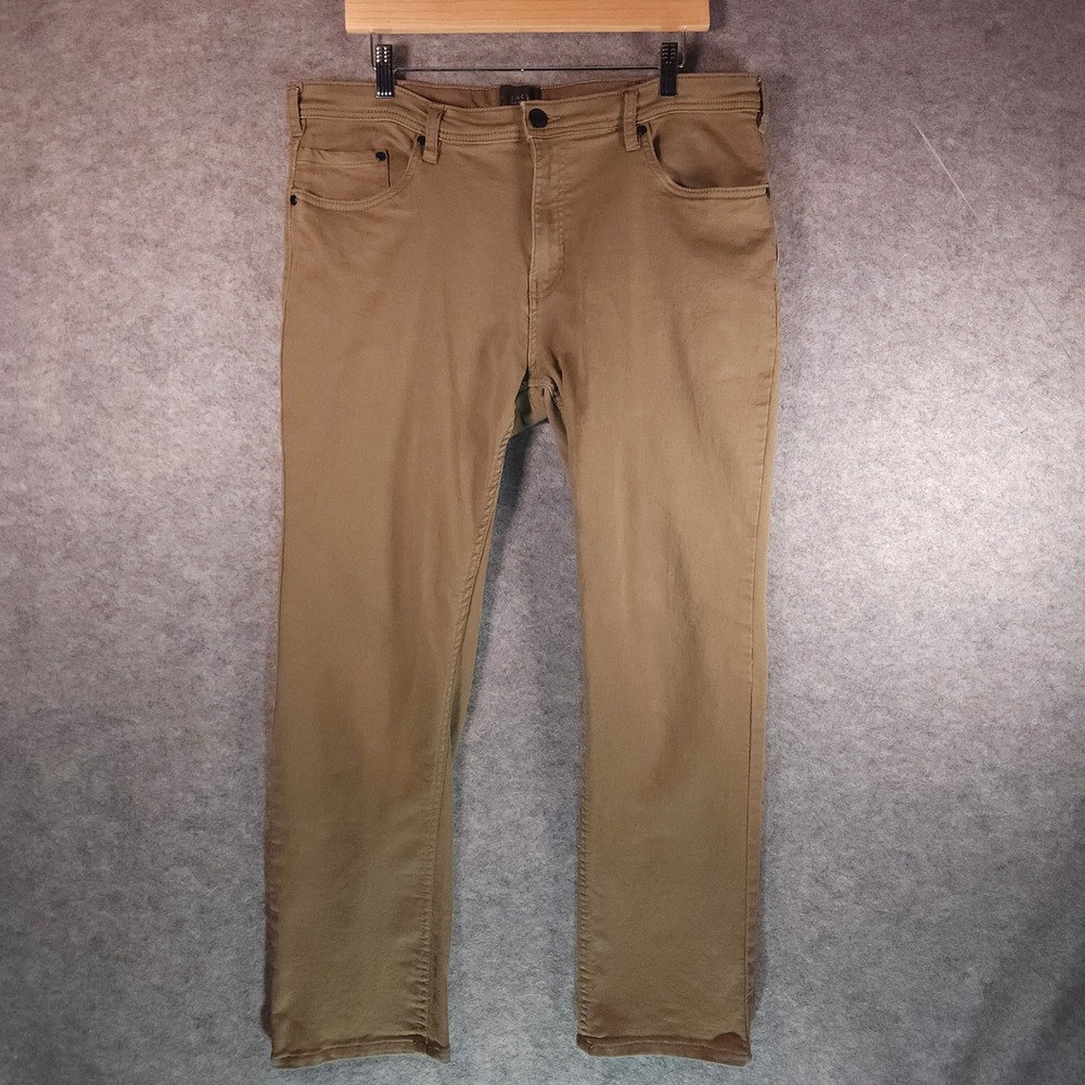 Jachs NY Khaki Tan Straight Leg Casual Chinos Traveler Pants Men 38x30 Pockets‎